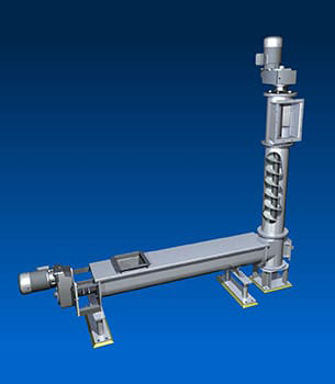  Inclined vertical screw conveyor India